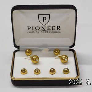 Pioneer Formal Accessories Gold-Plated Cuff Links for Men